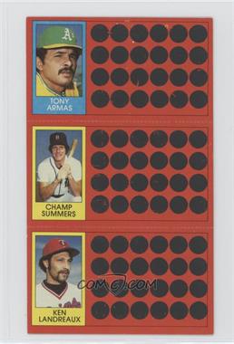 1981 Topps Baseball Scratch-Off - [Base] #6-24-41 - Tony Armas, Champ Summers, Ken Landreaux