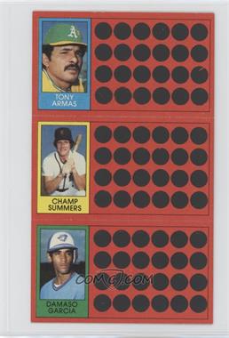 1981 Topps Baseball Scratch-Off - [Base] #6-24-42 - Tony Armas, Champ Summers, Damaso Garcia [Noted]