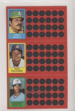 1981 Topps Baseball Scratch-Off - [Base] #6-24-42 - Tony Armas, Champ Summers, Damaso Garcia