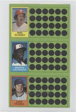 1981 Topps Baseball Scratch-Off - [Base] #60-78-96 - Mike Schmidt, Warren Cromartie, John Stearns