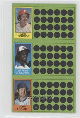 1981 Topps Baseball Scratch-Off - [Base] #60-78-96 - Mike Schmidt, Warren Cromartie, John Stearns