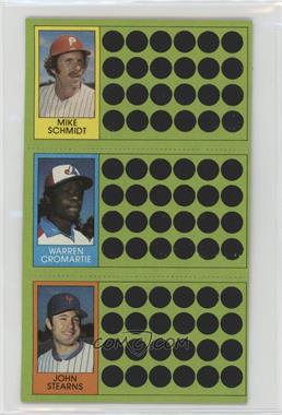 1981 Topps Baseball Scratch-Off - [Base] #60-78-96 - Mike Schmidt, Warren Cromartie, John Stearns