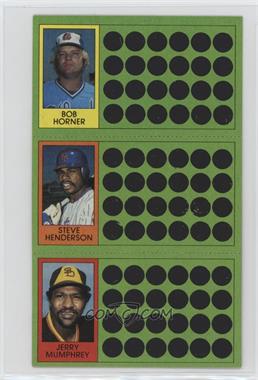 1981 Topps Baseball Scratch-Off - [Base] #61-79-97 - Bob Horner, Steve Henderson, Jerry Mumphrey