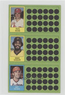 1981 Topps Baseball Scratch-Off - [Base] #62-81-99 - Pete Rose, Mike Easler, Art Howe