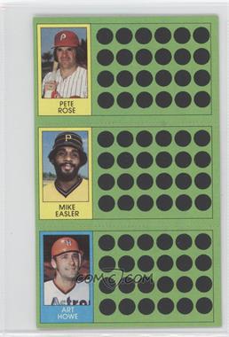1981 Topps Baseball Scratch-Off - [Base] #62-81-99 - Pete Rose, Mike Easler, Art Howe