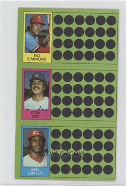 1981 Topps Baseball Scratch-Off - [Base] #63-73-91 - Ted Simmons, Ron Cey, Ken Griffey [Noted]