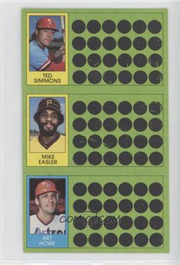 1981 Topps Baseball Scratch-Off - [Base] #63-81-99 - Ted Simmons, Mike Easler, Art Howe [Good to VG‑EX]