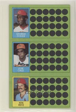 1981 Topps Baseball Scratch-Off - [Base] #65-83-101 - George Foster, Jose Cruz, Ken Reitz