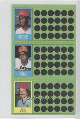 1981 Topps Baseball Scratch-Off - [Base] #65-83-101 - George Foster, Jose Cruz, Ken Reitz