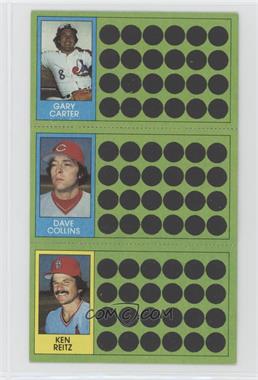 1981 Topps Baseball Scratch-Off - [Base] #66-84-101 - Gary Carter, Dave Collins, Ken Reitz