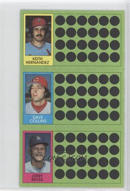 1981 Topps Baseball Scratch-Off - [Base] #67-84-103 - Keith Hernandez, Dave Collins, Jerry Reuss