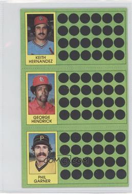 1981 Topps Baseball Scratch-Off - [Base] #67-85-102 - Keith Hernandez, George Hendrick, Phil Garner [Noted]