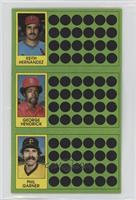 Keith Hernandez, George Hendrick, Phil Garner