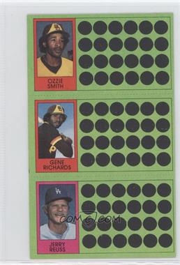 1981 Topps Baseball Scratch-Off - [Base] #68-86-103 - Ozzie Smith, Gene Richards, Jerry Reuss