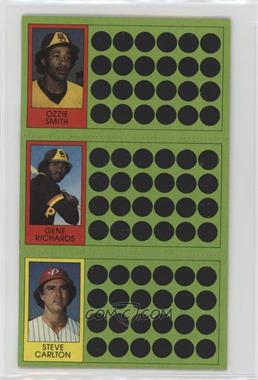 1981 Topps Baseball Scratch-Off - [Base] #68-86-104 - Ozzie Smith, Gene Richards, Steve Carlton