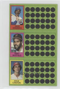 1981 Topps Baseball Scratch-Off - [Base] #69-87-104 - Dave Kingman, Terry Whitfield, Steve Carlton