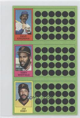 1981 Topps Baseball Scratch-Off - [Base] #69-87-105 - Dave Kingman, Terry Whitfield, Jim Bibby