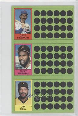1981 Topps Baseball Scratch-Off - [Base] #69-87-105 - Dave Kingman, Terry Whitfield, Jim Bibby [Noted]