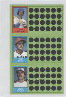 1981 Topps Baseball Scratch-Off - [Base] #69-88-106 - Dave Kingman, Terry Puhl, Steve Rogers