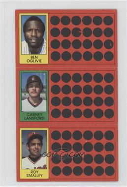 1981 Topps Baseball Scratch-Off - [Base] #7-25-43 - Ben Oglivie, Carney Lansford, Roy Smalley [Noted]