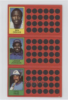 1981 Topps Baseball Scratch-Off - [Base] #7-26-44 - Ben Oglivie, Lamar Johnson, Otto Velez [Noted]