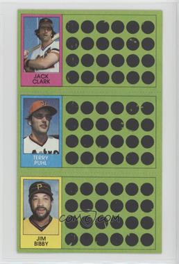 1981 Topps Baseball Scratch-Off - [Base] #70-88-105 - Jack Clark, Terry Puhl, Jim Bibby