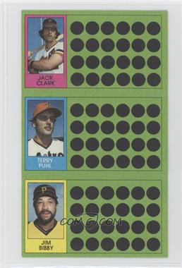 1981 Topps Baseball Scratch-Off - [Base] #70-88-105 - Jack Clark, Terry Puhl, Jim Bibby