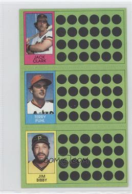 1981 Topps Baseball Scratch-Off - [Base] #70-88-105 - Jack Clark, Terry Puhl, Jim Bibby [Noted]