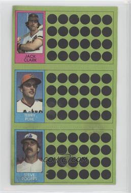 1981 Topps Baseball Scratch-Off - [Base] #70-88-106 - Jack Clark, Terry Puhl, Steve Rogers [Poor to Fair]