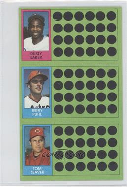 1981 Topps Baseball Scratch-Off - [Base] #71-88-107 - Dusty Baker, Terry Puhl, Tom Seaver