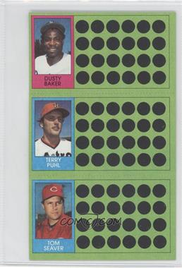 1981 Topps Baseball Scratch-Off - [Base] #71-88-107 - Dusty Baker, Terry Puhl, Tom Seaver