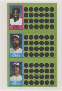 1981 Topps Baseball Scratch-Off - [Base] #71-88-107 - Dusty Baker, Terry Puhl, Tom Seaver