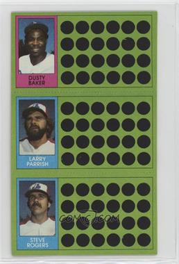 1981 Topps Baseball Scratch-Off - [Base] #71-89-106 - Dusty Baker, Larry Parrish, Steve Rogers