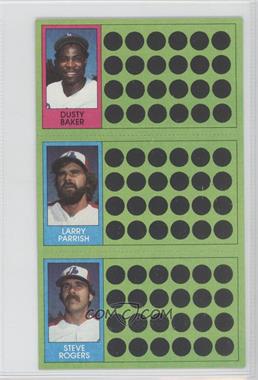 1981 Topps Baseball Scratch-Off - [Base] #71-89-106 - Dusty Baker, Larry Parrish, Steve Rogers