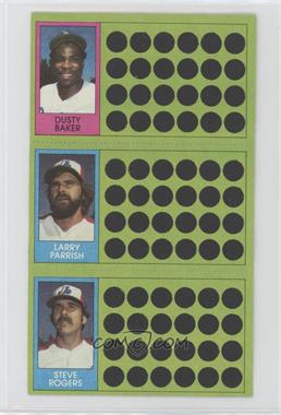 1981 Topps Baseball Scratch-Off - [Base] #71-89-106 - Dusty Baker, Larry Parrish, Steve Rogers