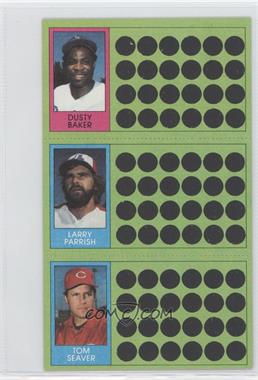 1981 Topps Baseball Scratch-Off - [Base] #71-89-107 - Dusty Baker, Larry Parrish, Tom Seaver
