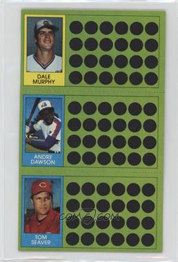 1981 Topps Baseball Scratch-Off - [Base] #72-90-107 - Dale Murphy, Andre Dawson, Tom Seaver