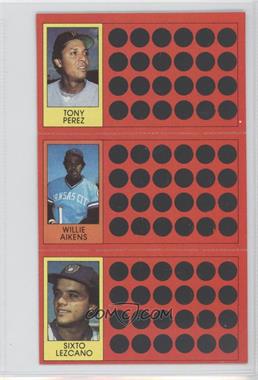 1981 Topps Baseball Scratch-Off - [Base] #8-27-45 - Tony Perez, Willie Aikens, Sixto Lezcano