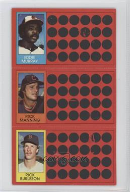1981 Topps Baseball Scratch-Off - [Base] #9-19-37 - Eddie Murray, Rick Manning, Rick Burleson