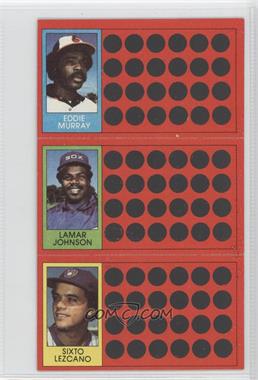 1981 Topps Baseball Scratch-Off - [Base] #9-26-45 - Eddie Murray, Lamar Johnson, Sixto Lezcano