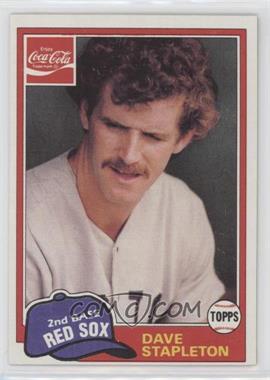 1981 Topps Coca-Cola Team Sets - Boston Red Sox #10 - Dave Stapleton