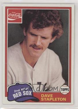 1981 Topps Coca-Cola Team Sets - Boston Red Sox #10 - Dave Stapleton