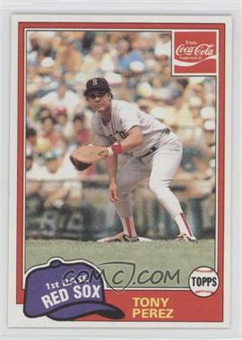 1981 Topps Coca-Cola Team Sets - Boston Red Sox #8 - Tony Perez