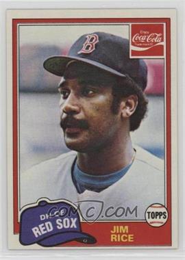 1981 Topps Coca-Cola Team Sets - Boston Red Sox #9 - Jim Rice