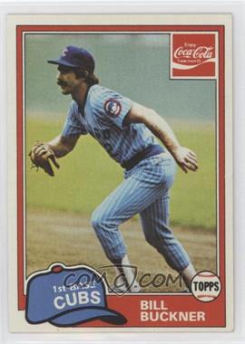 1981 Topps Coca-Cola Team Sets - Chicago Cubs #2 - Bill Buckner