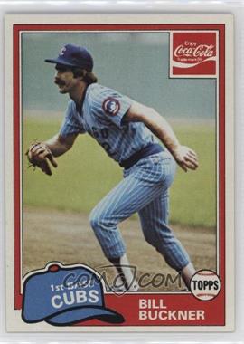 1981 Topps Coca-Cola Team Sets - Chicago Cubs #2 - Bill Buckner