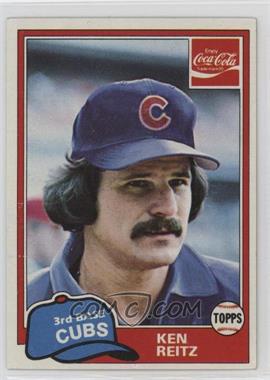 1981 Topps Coca-Cola Team Sets - Chicago Cubs #7 - Ken Reitz