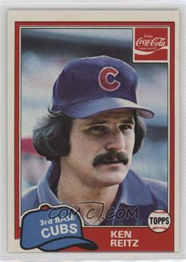 1981 Topps Coca-Cola Team Sets - Chicago Cubs #7 - Ken Reitz