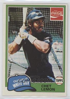 1981 Topps Coca-Cola Team Sets - Chicago White Sox #8 - Chet Lemon