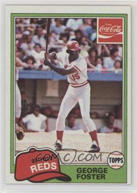 1981 Topps Coca-Cola Team Sets - Cincinnati Reds #5 - George Foster